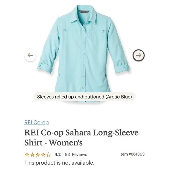 REI SAGE Blue Hiking Shirt Large - Picture 10 of 12